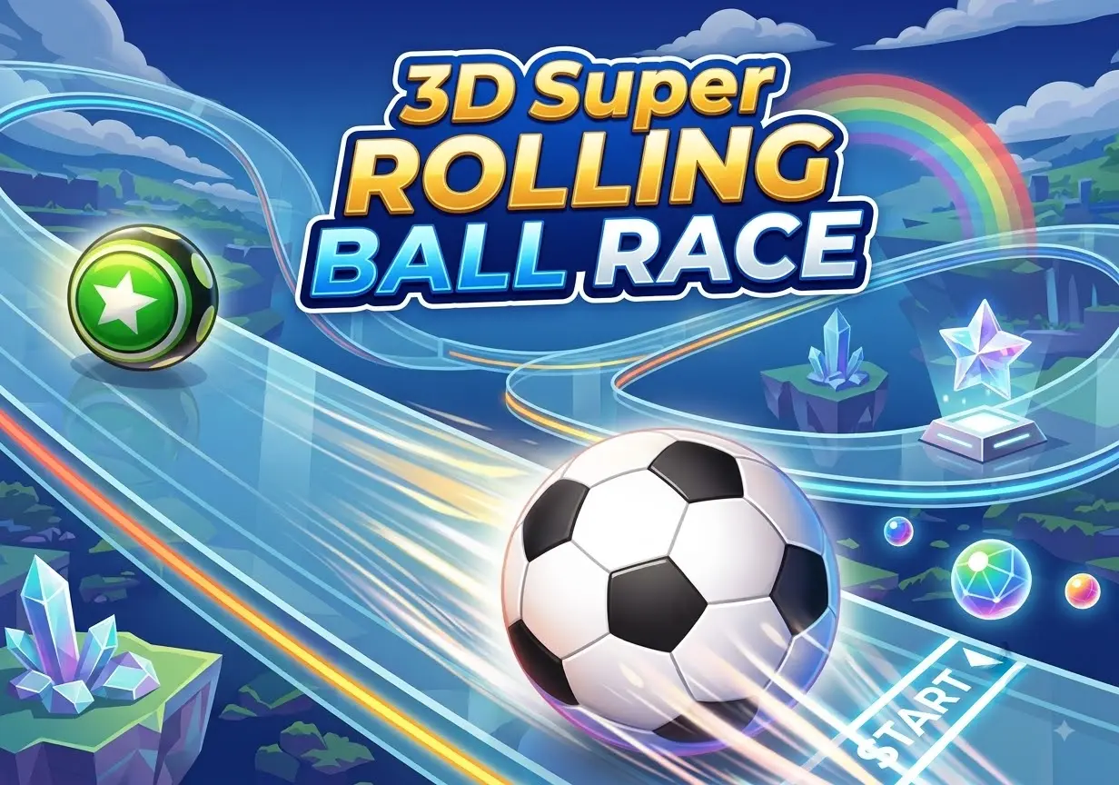 3D Super Rolling Ball Race